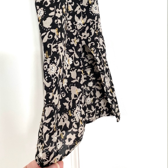 Zara Floral Long Sleeve Button up Crop Blouse - Small - Picture 7 of 8